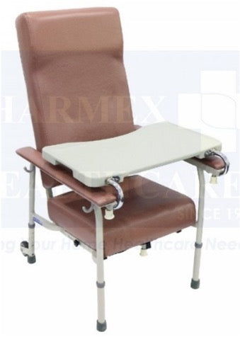 ASSURE REHAB Geriatric Chair, Rosewood (Adjustable Height with Rear Wheels)