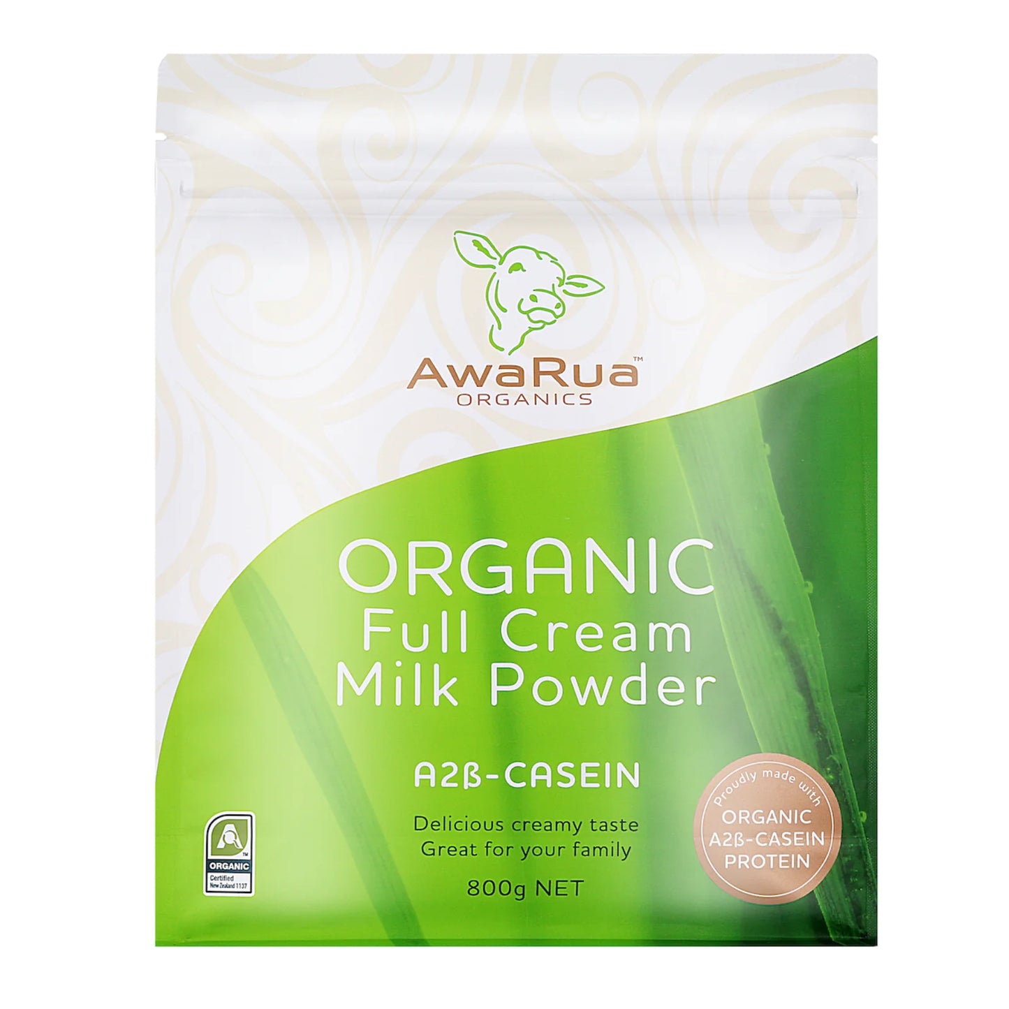 AWARUA ORGANICS Full Cream Milk Powder A2 Casein POUCH