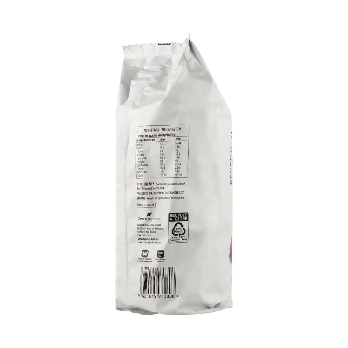 CERES ORG Black Rice Cakes Lightly Salted