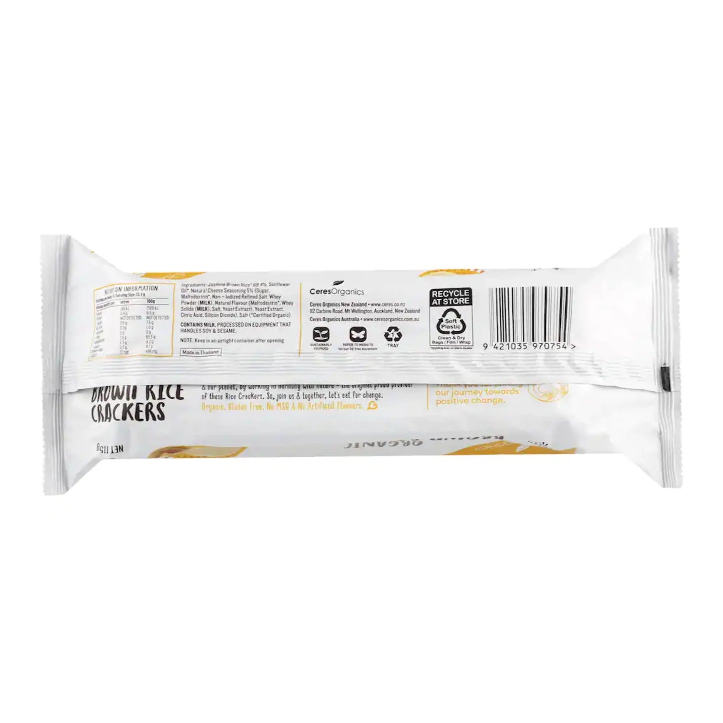 CERES ORG Brown Rice Crackers Cheese
