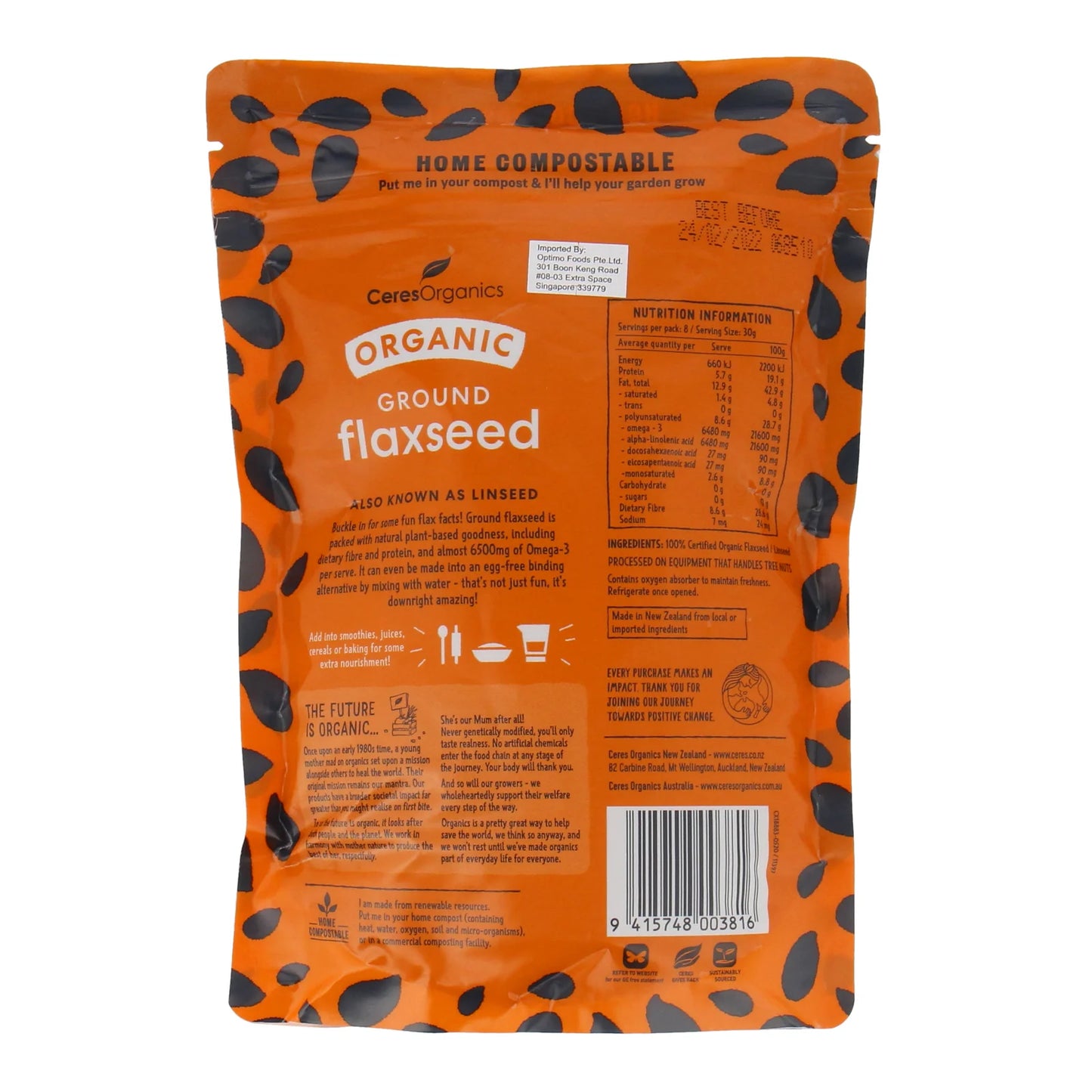 CERES ORG Flaxseed Ground (Ground Linseed)