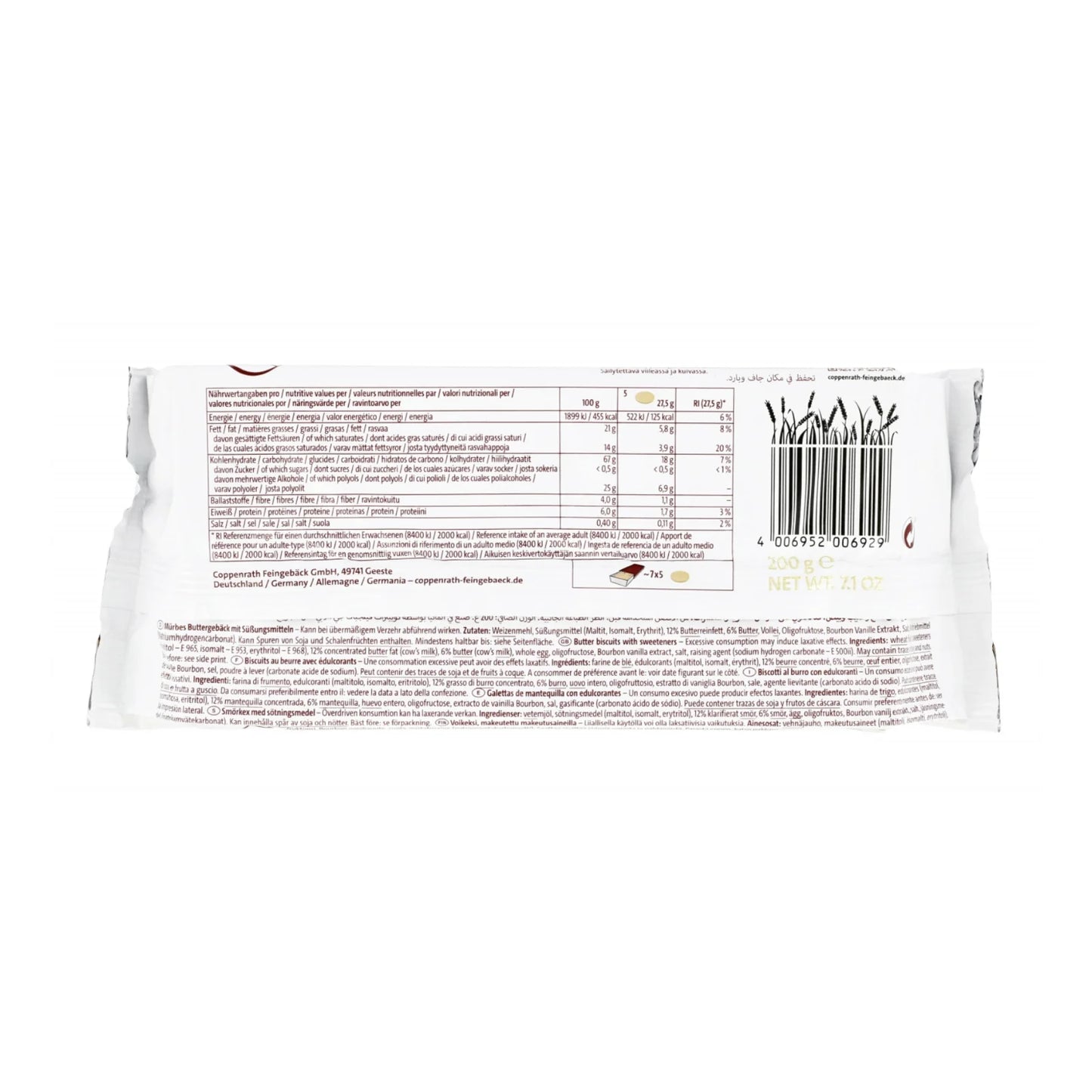 COPPENRATH Sugarfree Biscuits Chocolate