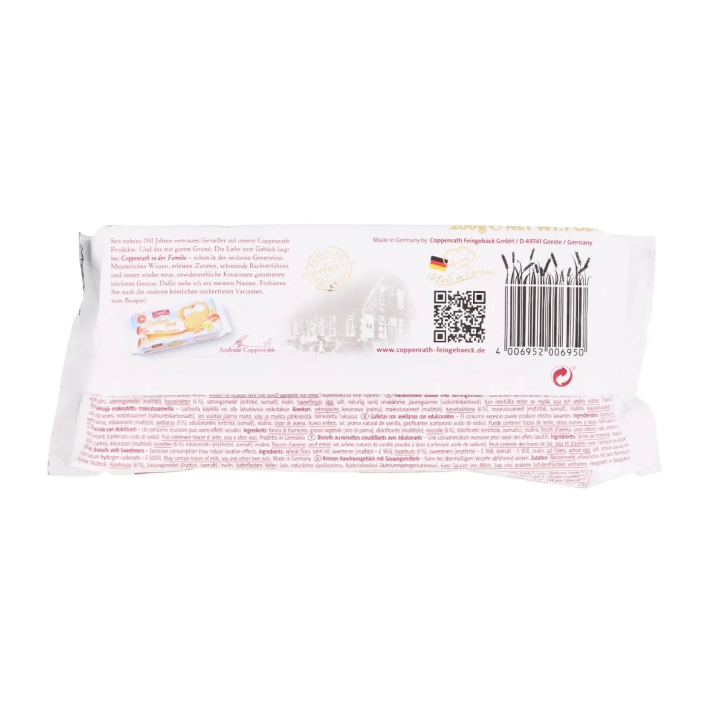 COPPENRATH Sugarfree Biscuits Hazelnut