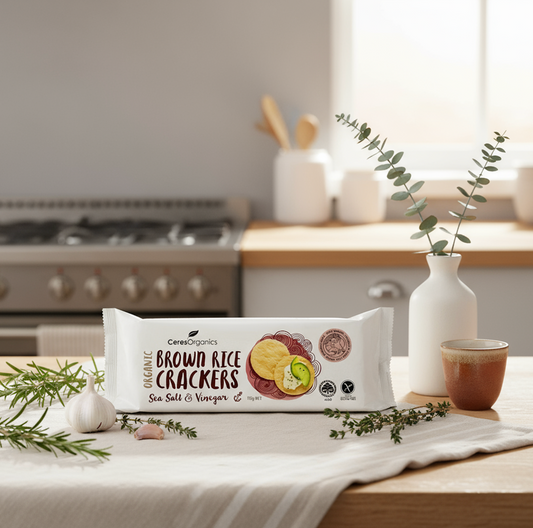 CERES ORG Brown Rice Crackers Sea Salt & Vinegar