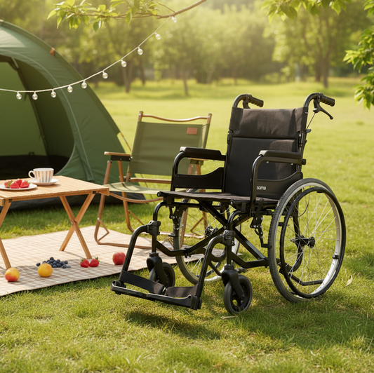 SOMA 215 Ultra Lightweight Wheelchair (18'') - Flat Black