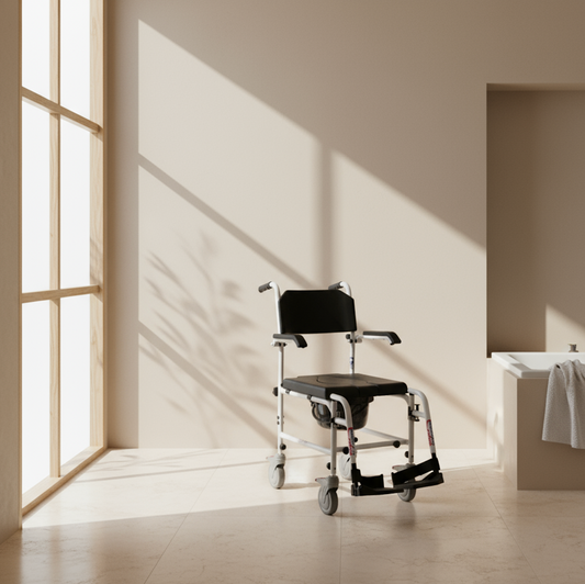 ASSURE REHAB Aluminum Shower Commode Chair