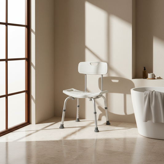 ASSURE REHAB Aluminium Shower Chair With backrest