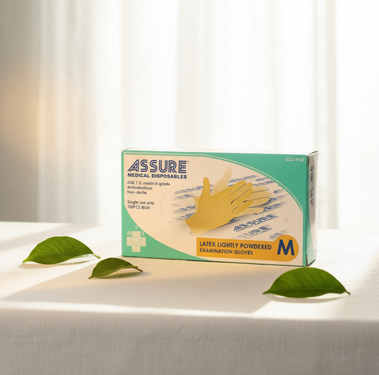 ASSURE Lightly Powdered Latex Gloves