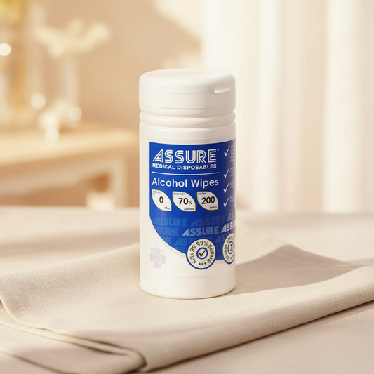 ASSURE Alcohol Wipes in Tub (20cm x 25cm)